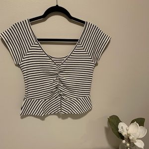 American Eagle peplum crop top